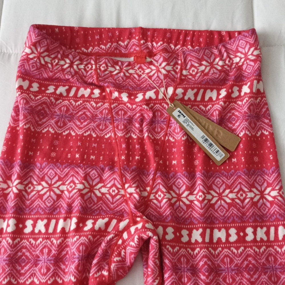 NWT SKIMS Soft Fair Isle Pajama Pants XS - Picture 3 of 5